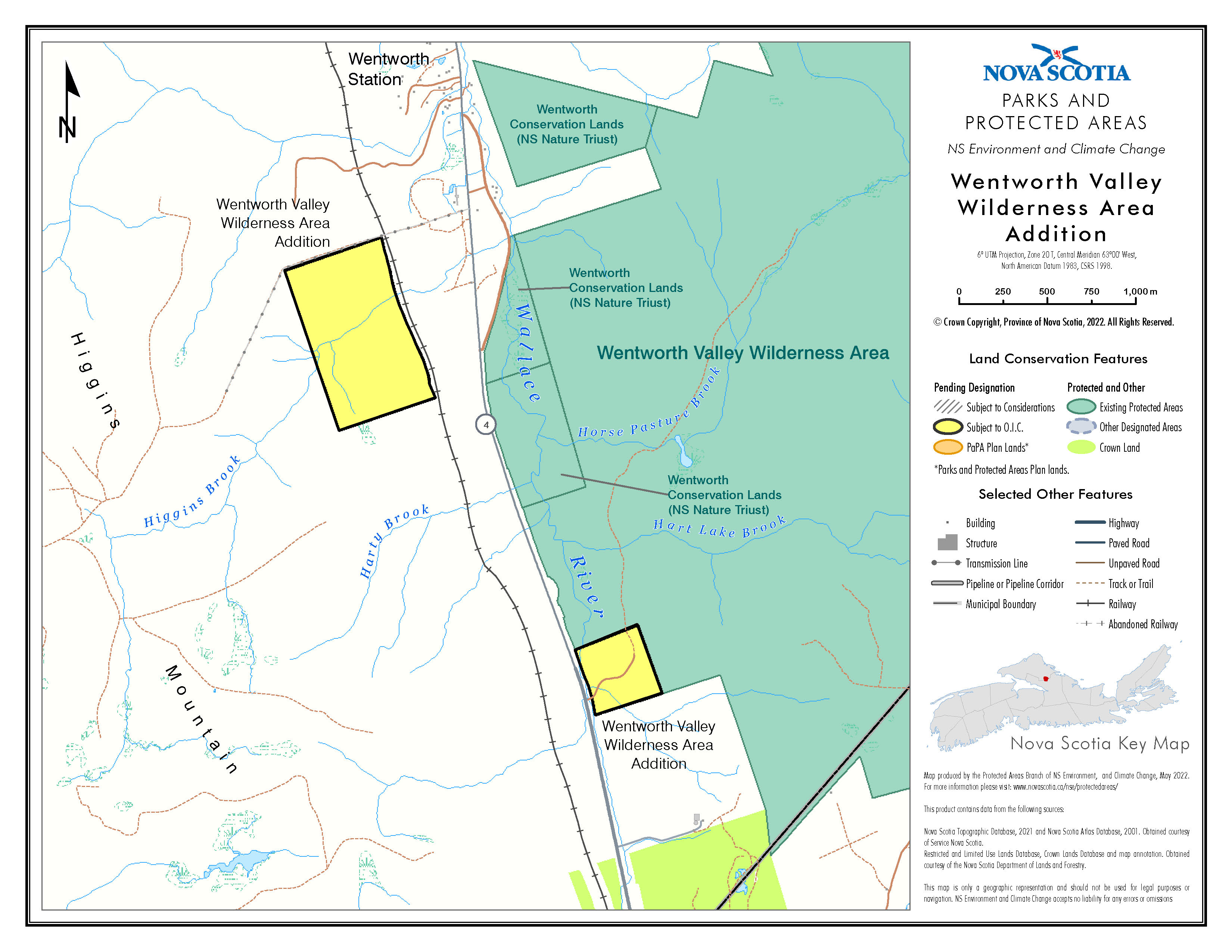 Map of Addition to the Wentworth Valley Wilderness Area